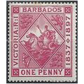 Barbados 1897 SG118 1d Rose Mounted Mint...
