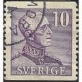 SWEDEN, King Gustav V (large numeral), violet 1939, 10ore, #2