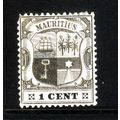MAURITIUS 1901 SG138 1c GREY AND BLACK M / MINT #4