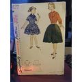 Vintage 1950's Simplicity 3756 Girl's Dress & P...