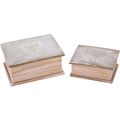 Pair of Wooden vintage looking trinket boxes