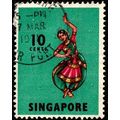 Singapore 1968 Dancer 10c Used Stamp