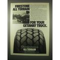 1980 Firestone All Terrain Tires Ad - For Getaway Truck