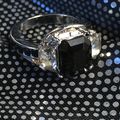 Ring Black Spinel White Topaz Unique #340,223 U...