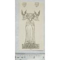 1860s engraving - lady with angels