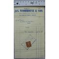 1956 invoice with revenue Jas. Woodhouse, Chester