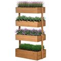 4 Tier Vertical Wooden Planter Box Raised Bed N...