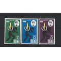 Brunei.Human Rights Year set of 3.Mounted Mint....