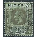 Nigeria 1915 SG8a 1/- Black/Blue-Green Yellow-G...