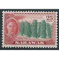 Sarawak 1950 SG181 25c Green & Scarlet Mounted ...
