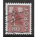 NORWAY 1962 80 ORE BROWN SG539B FINE USED#