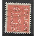 NORWAY 1962 REEF KNOT 60 ORE RED SG537 FINE USED#