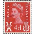 SCOTLAND, Queen Elizabeth II, Machin, red 1969, 4d, #5