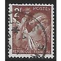 Mi 663: 2 Fr. brown Definitive Stamp: Iris