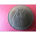 1948 GEORGE VI ONE PENNY. (ed) m. AR. FREE POST.