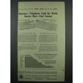 1914 AT&T Telephone Ad - Lead the World Service