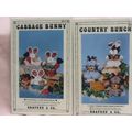 2 Patterns Bunnies Cat Bear Felt 8 inch Cabbage...