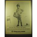 1966 Barclays Bank Ad - You can't do a thing in this house