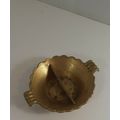 Vintage brass ashtray made in Taiwan heavy used