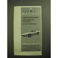 1970 Foreign Car City Maserati Ad - Maserati styled for the cognoscenti