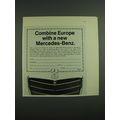 1971 Mercedes-Benz Cars Ad - Combine Europe with a new Mercedes-Benz
