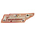 Tennessee The Volunteer State Foil Fridge Magnet