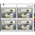 RW65, DUCK PLATE BLOCK XF NH GEM - HARD TO FIND...