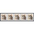 2012 Bobcat 1 Cent Coil Strip 5 Postage Stamps ...