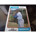 1974 Topps Card # 107 Alex Johnson Good (2) Tex...