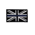 Iron On Patch Black Union Jack Flag Badge Embor...