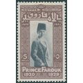 Egypt 1929 5m slate & brown-purple Prince's Bir...