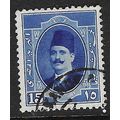 EGYPT 1923 KING FAUD I 15m VALUE USED SG117