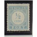NETHERLANDS 1912 OFFICIAL 1/2C BLUE M/H SGD230