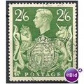 1942 - SG476b 2/6d Yellow-Green Very Fine Used .
