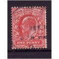 GREAT BRITAIN 1902 SG 219 1d SCARLET FINE USED #2