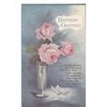 Three Pink Roses Birthday Greetings Postcard (G...
