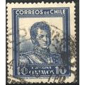Chile 1931 - SG231 - 10c blue - O'Higgins - used