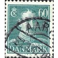 DENMARK, King Christian X, blue-green 1944, 60o...