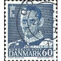 DENMARK, King Frederick IX, blue 1953, 60ore, #2