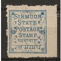 Sirmoor (IFS) 1878 SG2 1p Blue Mounted Mint . .