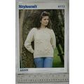 Vintage: Stylecraft 4113 sweater with leaf & fl...