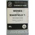 1977 programme Widnes v. Wakefield Trinity, 1st...