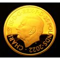 2022 GOLD PROOF 1/4oz .999 £25 DENOMINATION Sov...