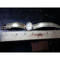 E J Ladies Quartz Watch Gold Toned & Rhinestone