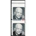 1394d, 8¢ IKE With Blue & Red Colors Missing In...