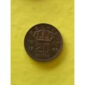 Umlaufmünze Belgien 20 Centimes 1960 Belgie