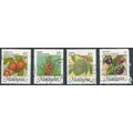 Fruits: 4 Values - Malaysia 1986 - Used Hinged