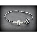 Summer Gift Love Clasp Woven Bracelet B&W Bead ...