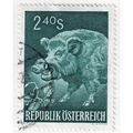 1959 AUSTRIA sg1340 2.40s DEEP BLUISH GREEN FIN...