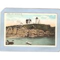 ME York Beach Lighthouse Postcard Nubble Light ...